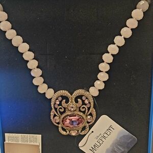 Disney Maleficent Necklace with Pink and Gold Accents By Heidi Daus